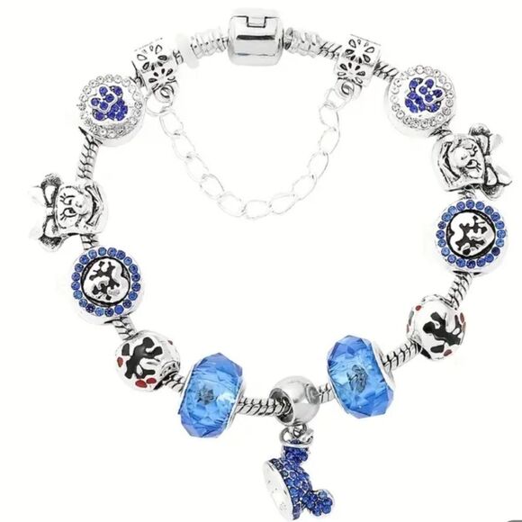 Disney Mickey Minnie Mouse Charm Bracelet - Picture 1 of 4